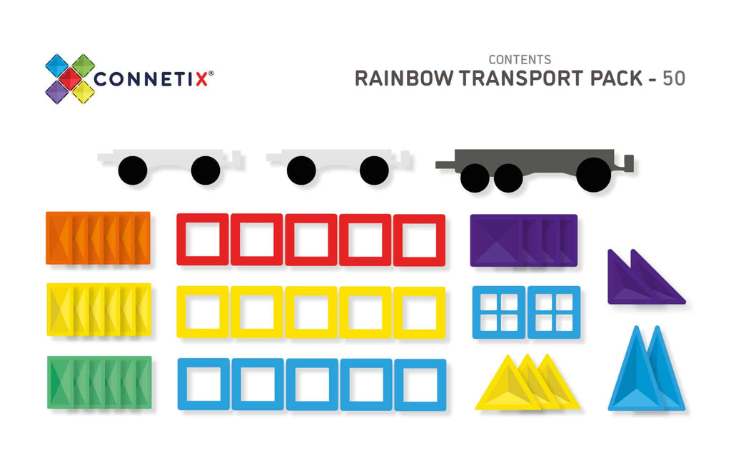 Connetix Rainbow Transport Pack 50 pc