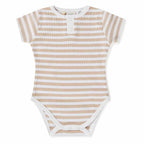 Snuggle Hunny Pebble Stripe Short Sleeve Organic Bodysuit