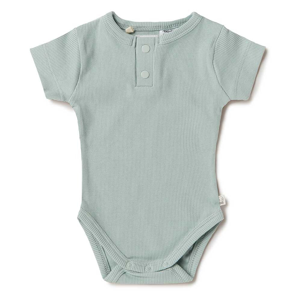 Snuggle Hunny Sage Short Sleeve Organic Bodysuit