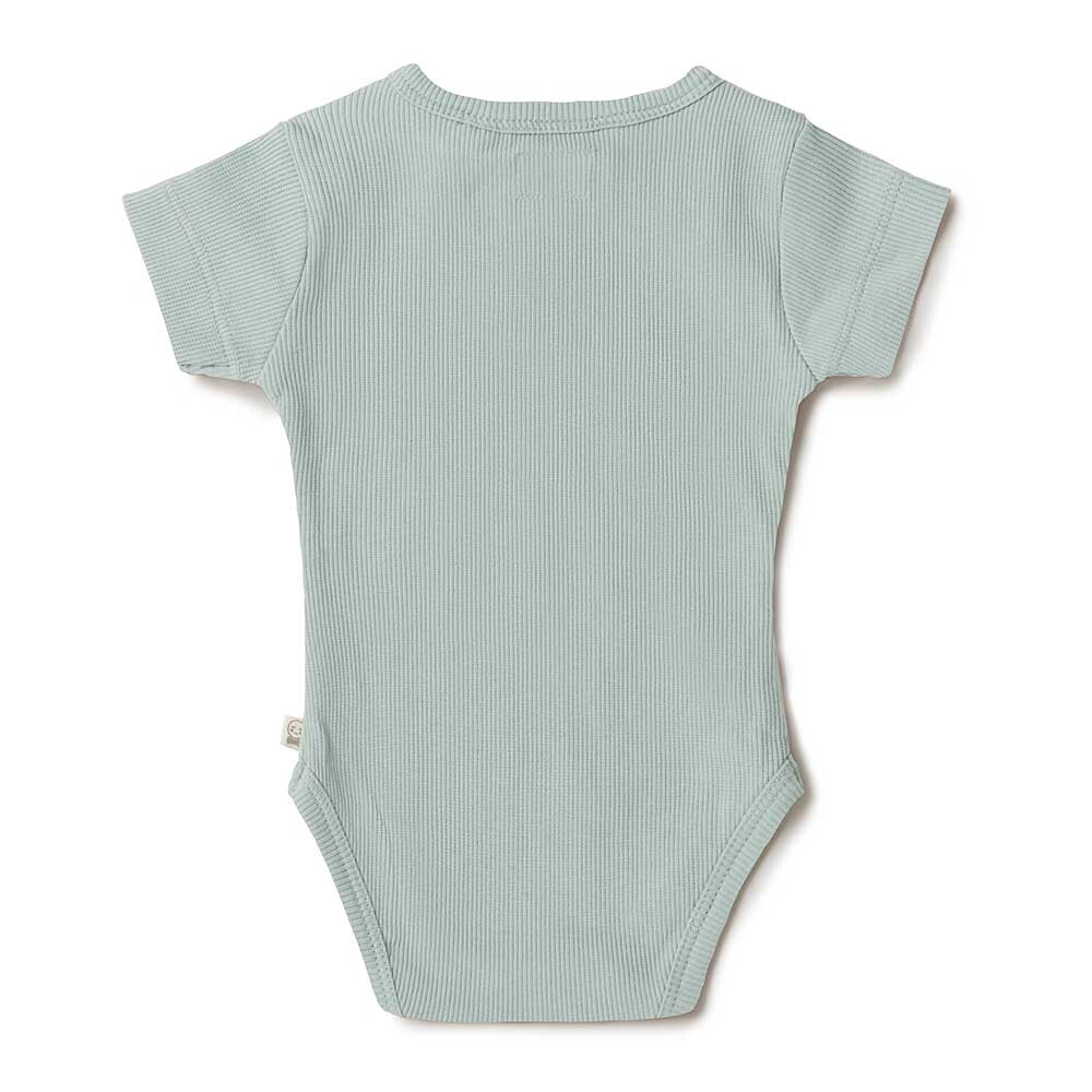 Snuggle Hunny Sage Short Sleeve Organic Bodysuit