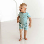 Snuggle Hunny Sage Short Sleeve Organic Bodysuit