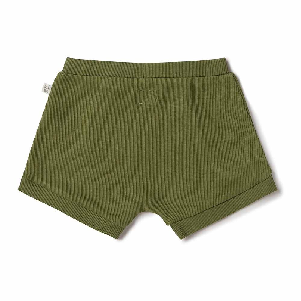 Snuggle Hunny Olive Organic Shorts