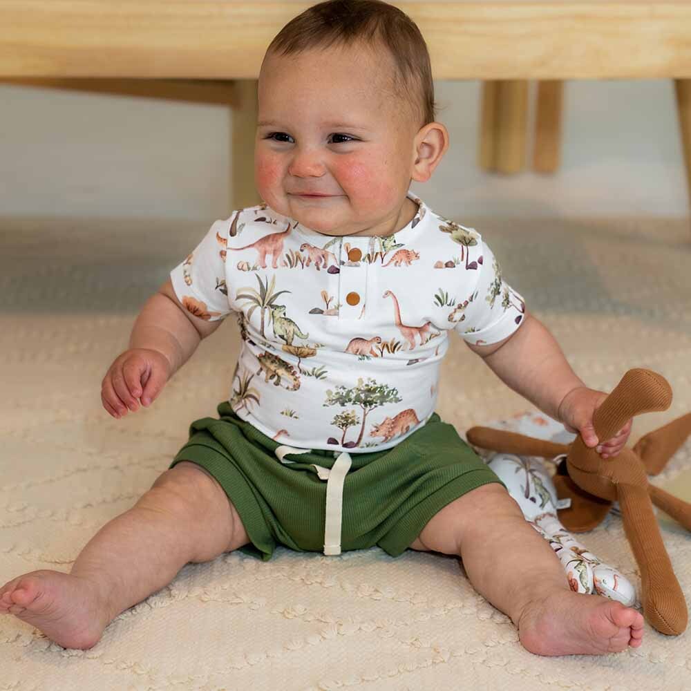 Snuggle Hunny Olive Organic Shorts