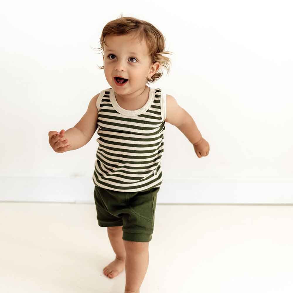 Snuggle Hunny Olive Organic Shorts