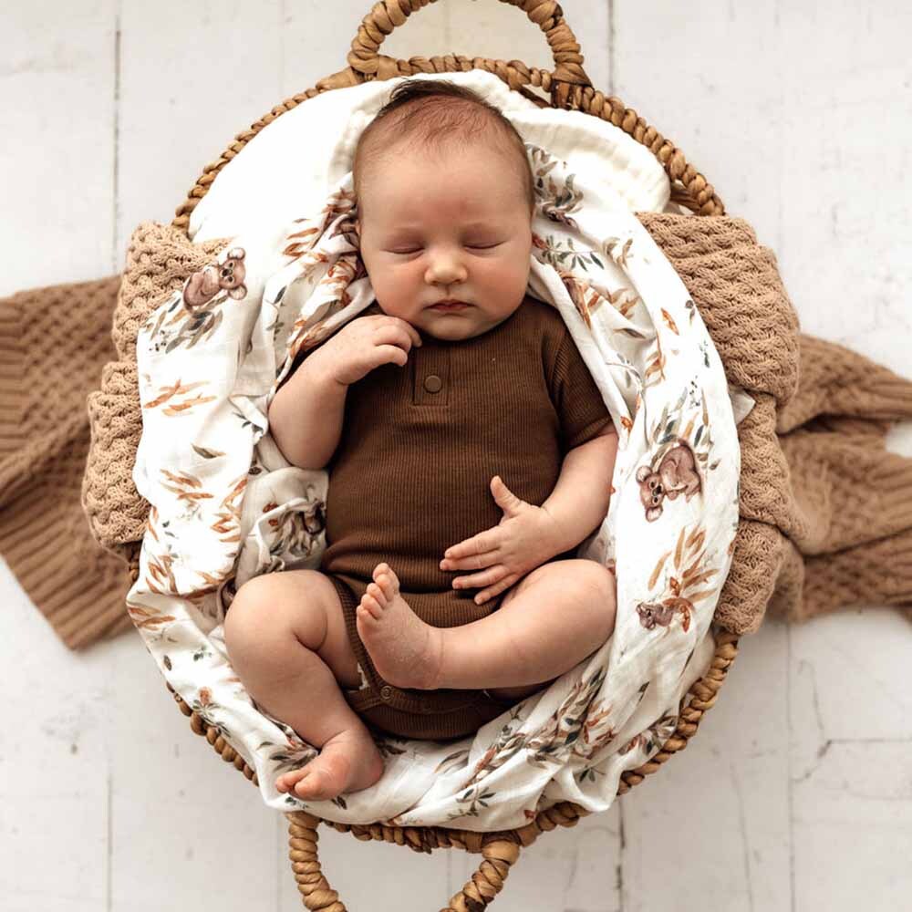 Snuggle Hunny Chocolate Short Sleeve Organic Bodysuit