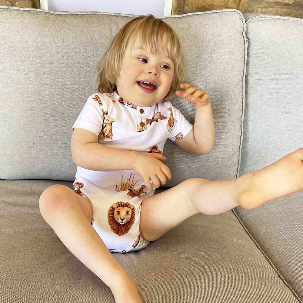 Snuggle Hunny Lion Short Sleeve Organic Bodysuit