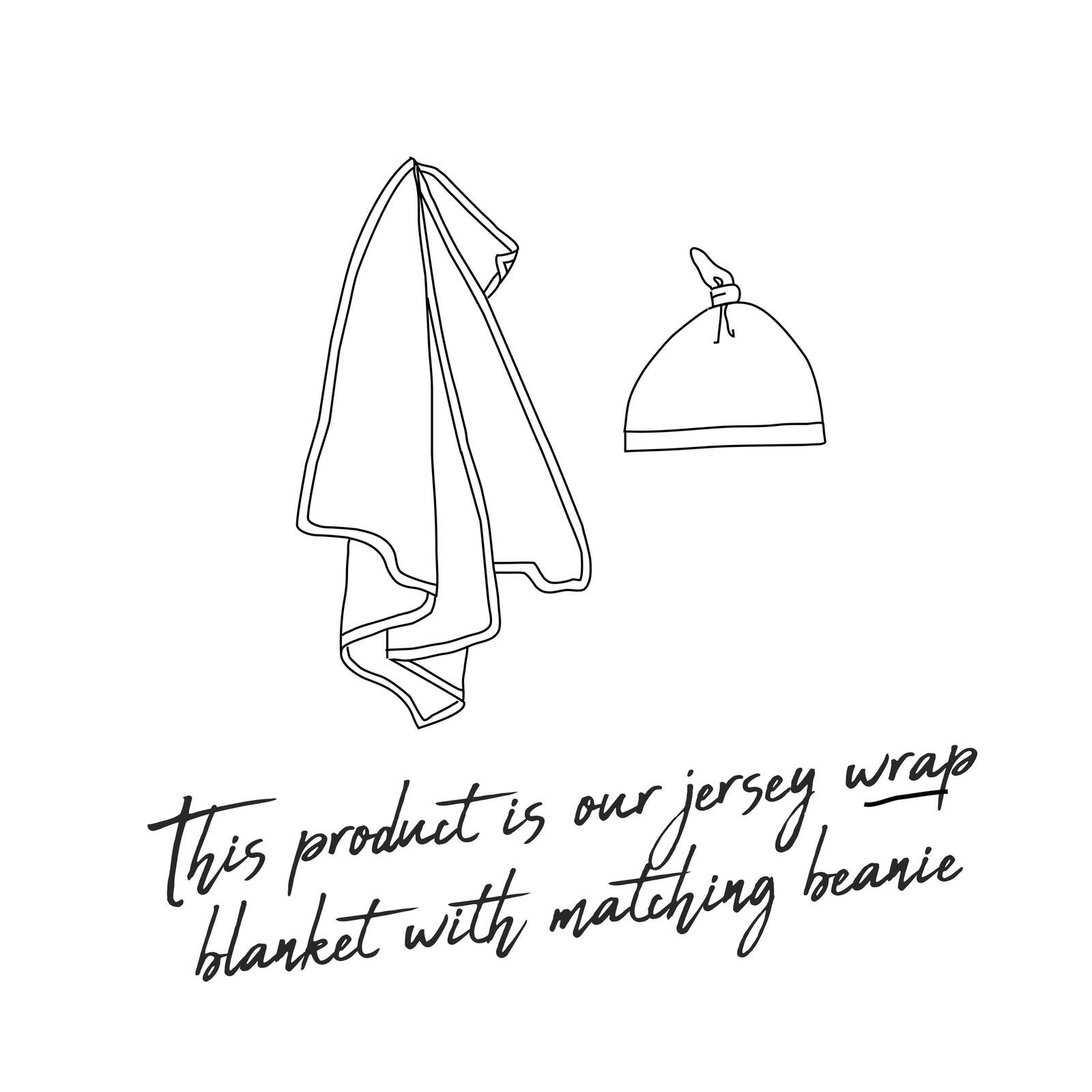 Snuggle Hunny Eucalypt Organic Jersey Wrap & Beanie Set