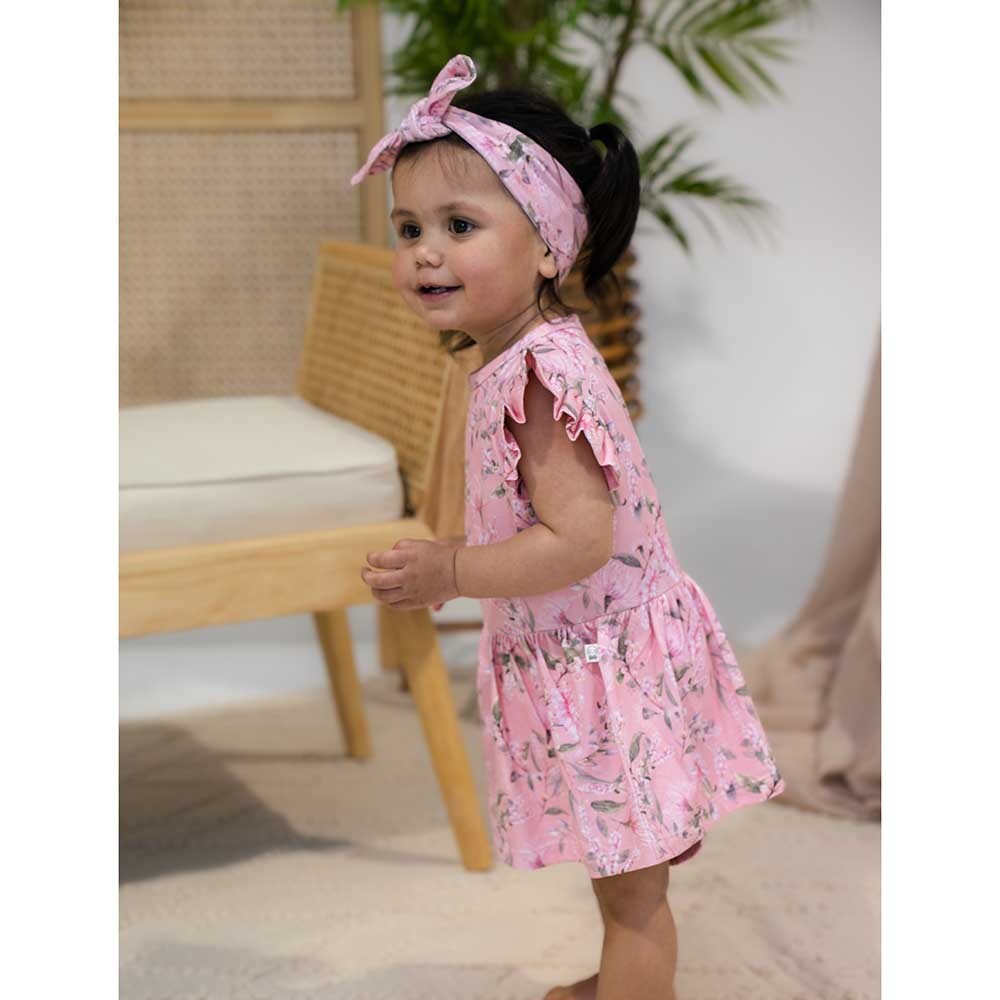 Snuggle Hunny Pink Wattle Organic Dress