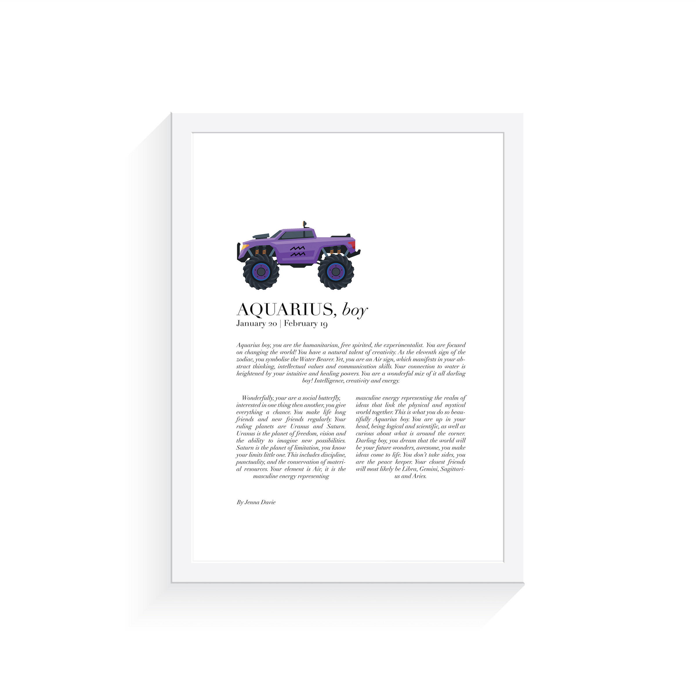 Arty Bub Zodiac Prints Monster Truck