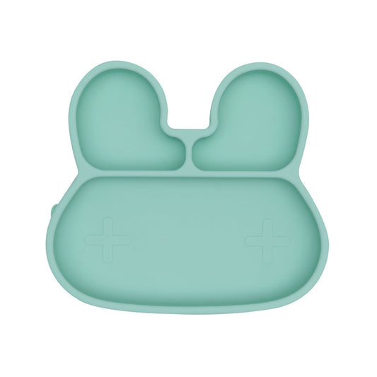 We Might Be Tiny Bunny Stickie Plate - Minty Green