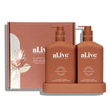 Al.ive Body WASH & LOTION DUO + TRAY - FIG, APRICOT & SAGE