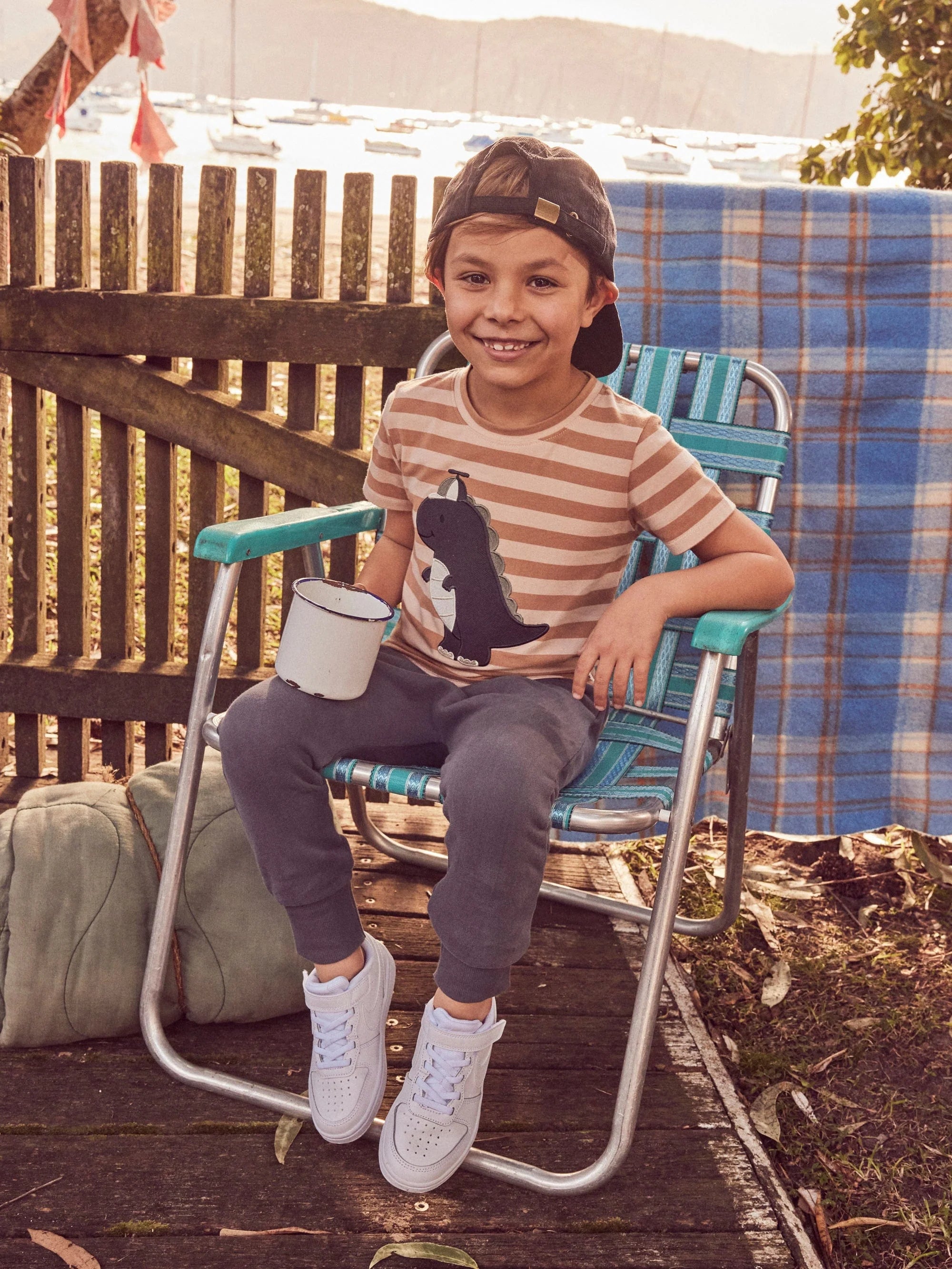 Huxbaby Dino Stripe T-Shirt