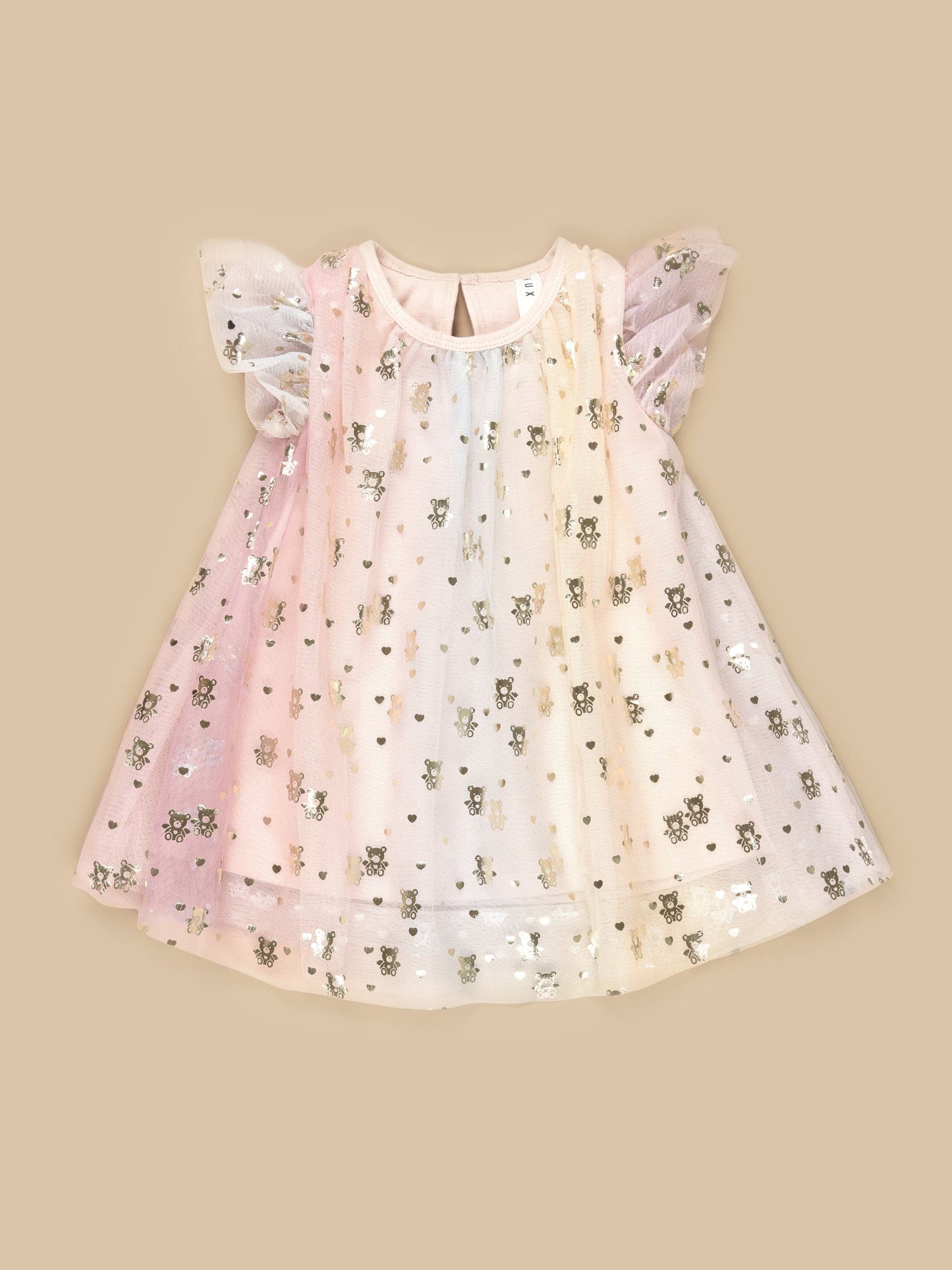 Huxbaby Angle Bear Flutter Sleeve Dress