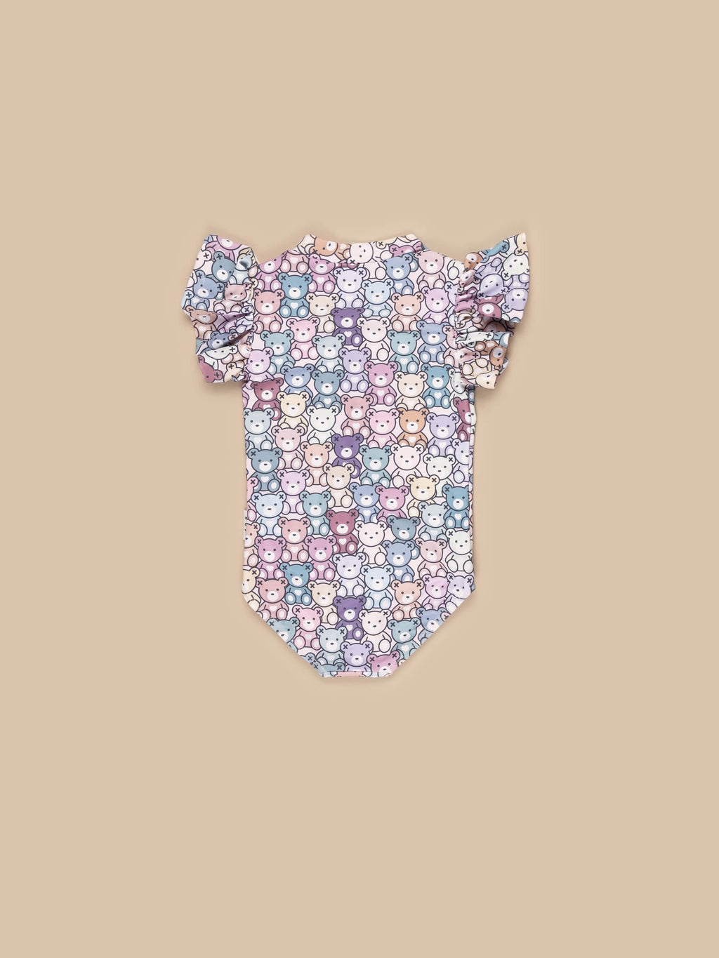 Huxbaby Rainbow bear Frill Zip Swimsuit