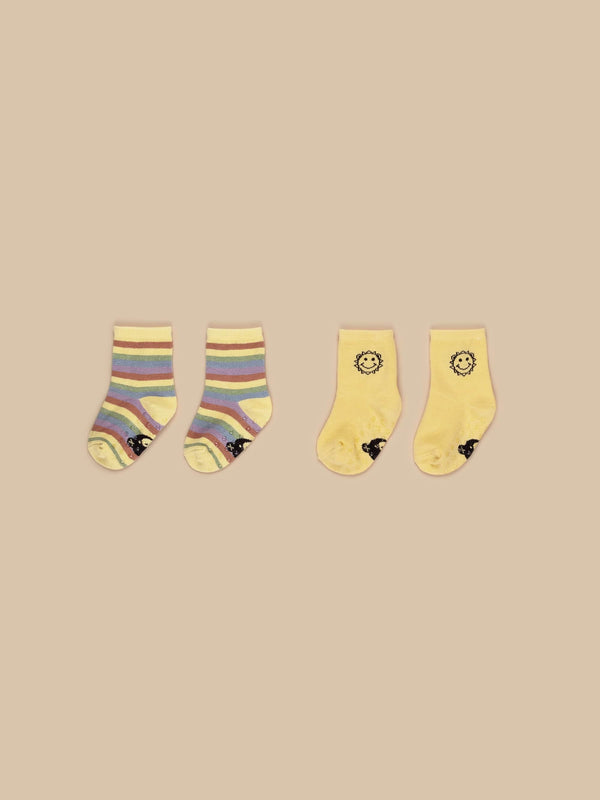 Huxbaby Rainbow Stripe/Sunny 2pk
