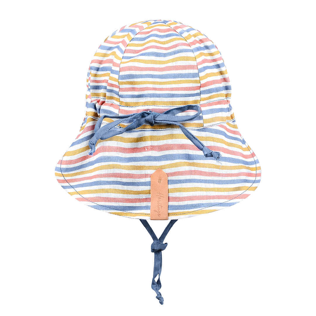 Bedhead Hat - 'Lounger' Baby Reversible Flap Sun Hat - Sammy / Steele