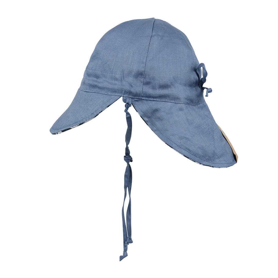 Bedhead Hat - 'Lounger' Baby Reversible Flap Sun Hat - Sammy / Steele