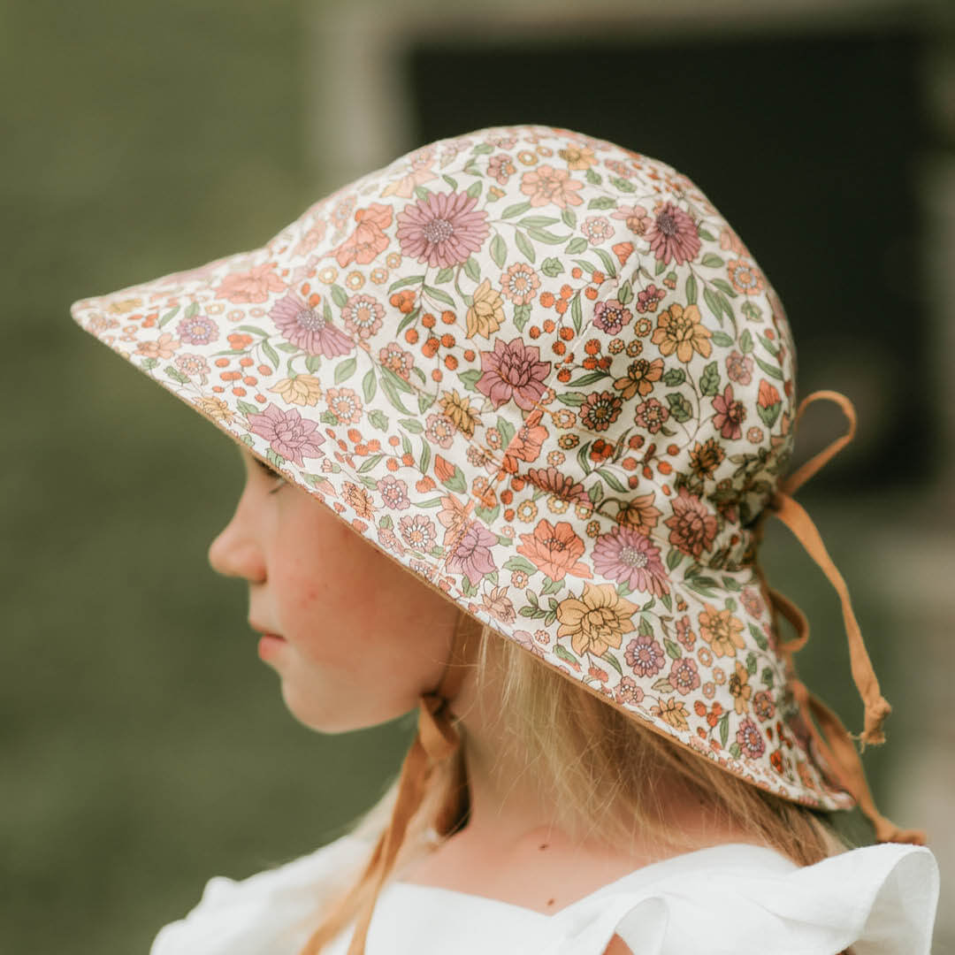 Bedhead Hat - 'Wanderer' Girls Panelled Bucket Sun Hat - Matilda / Maize