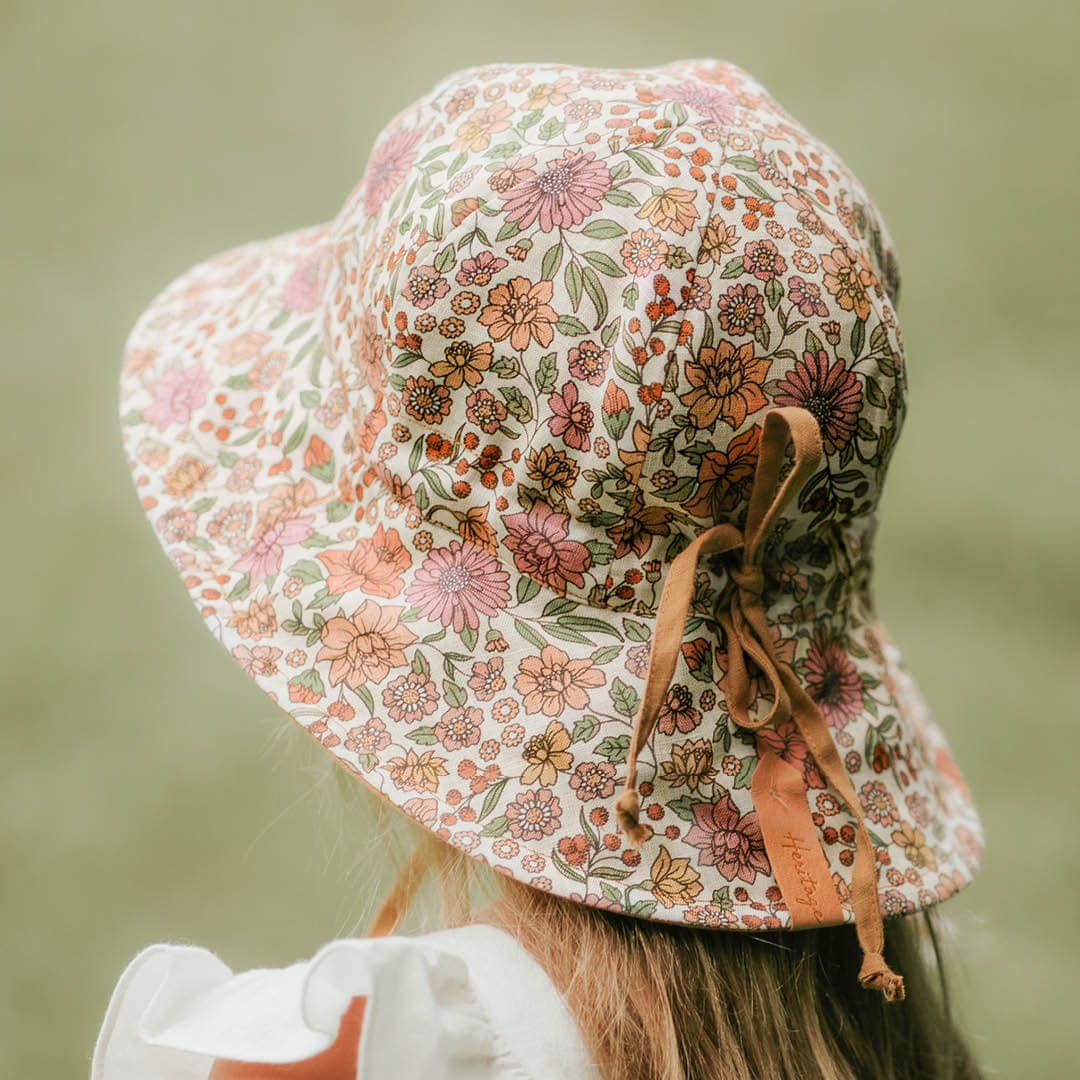 Bedhead Hat - 'Wanderer' Girls Panelled Bucket Sun Hat - Matilda / Maize