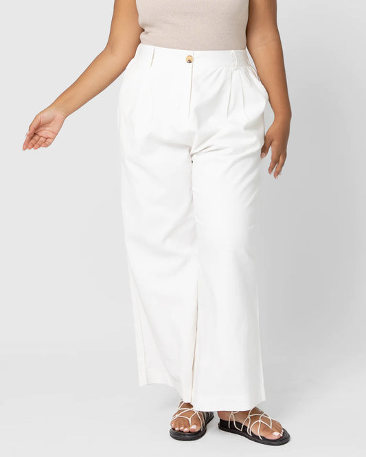 The Lullaby Club Maple Tailored Pants | White