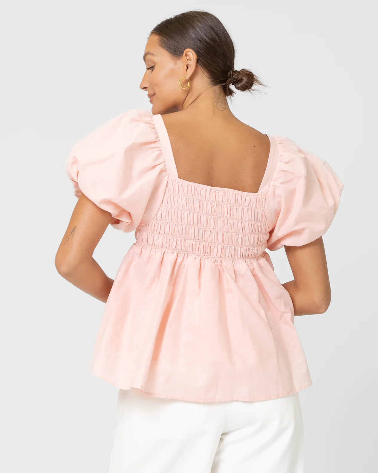 The Lullaby Club Amber Baby Doll Top | Sherbet Pink