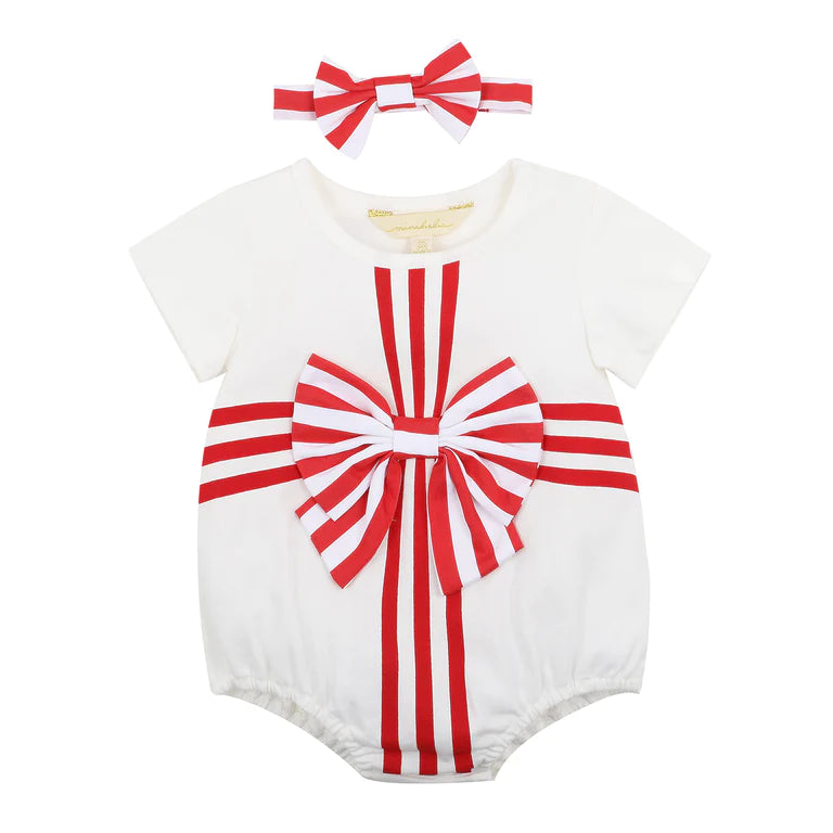 BEBE GIFT ROMPER WITH HEADBAND