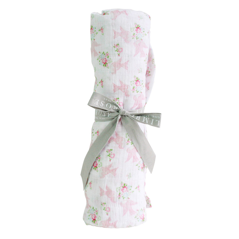 Alimrose Muslin Cotton Swaddle Sweet Birds