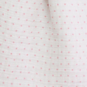 Alimrose Muslin Cotton Swaddle Pink Spot