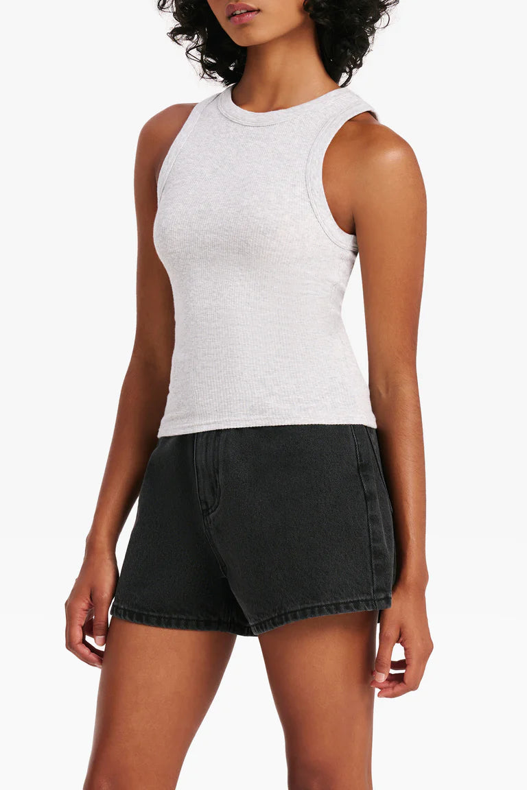 Nude Lucy Organic Rib Tank Grey Marble