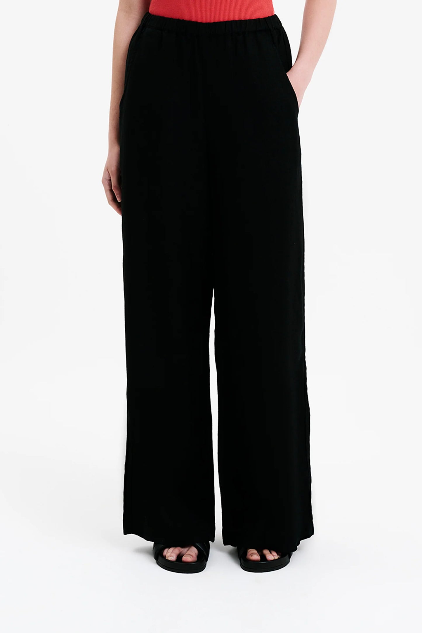 Nude Lucy CERES LINEN PANT - BLACK