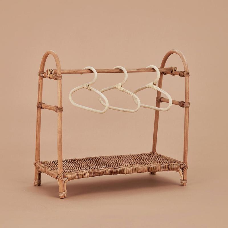 Olli Ella Rattan Dinkum Doll Clothes Rail