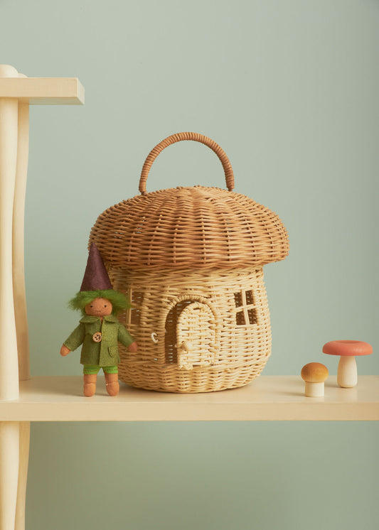 Olli Ella Rattan Mushroom Basket