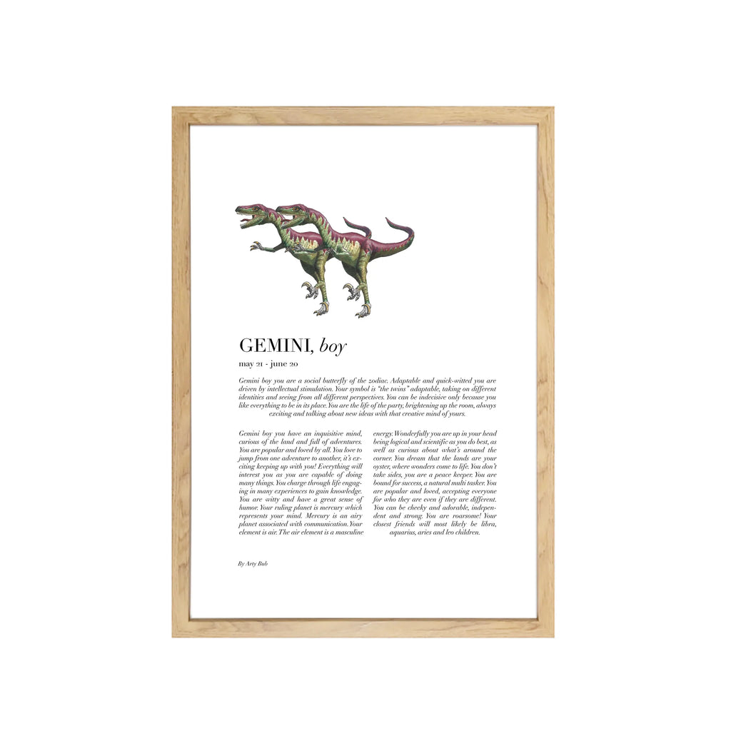 Arty Bub Zodiac Prints Dinosaur