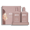 Al.ive Body WASH & LOTION DUO + TRAY - RASPBERRY BLOSSOM & JUNIPER