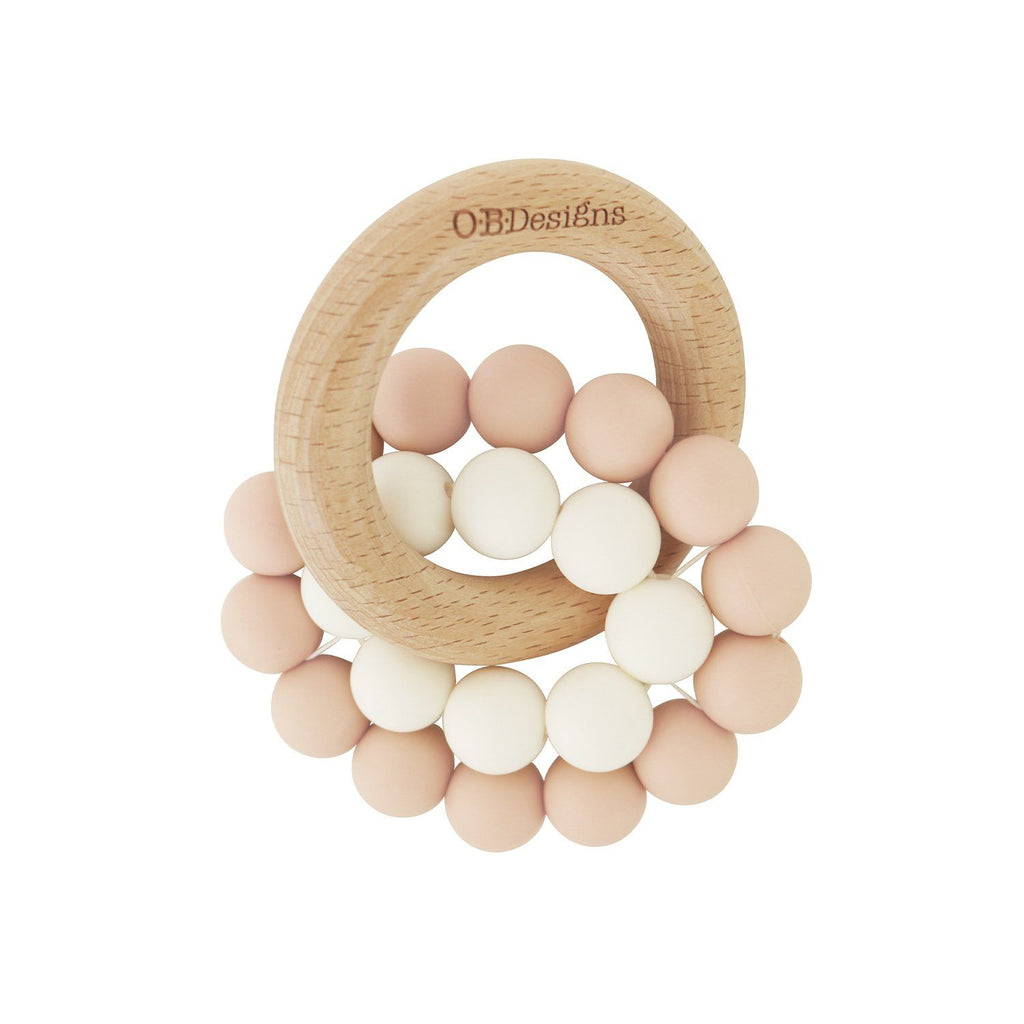 OB Designs Beechwood Silicone Toy Teether