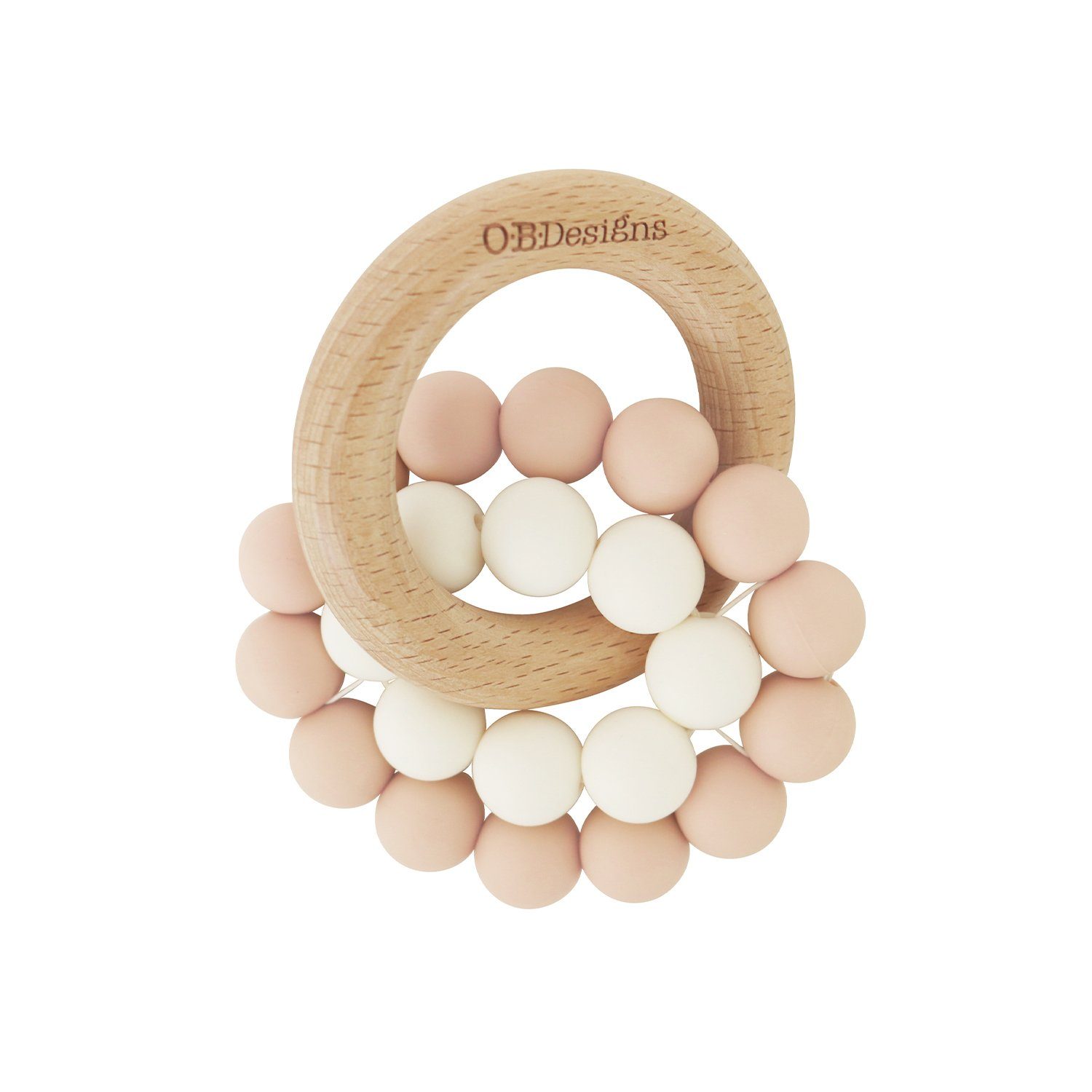 OB Designs Beechwood Silicone Toy Teether