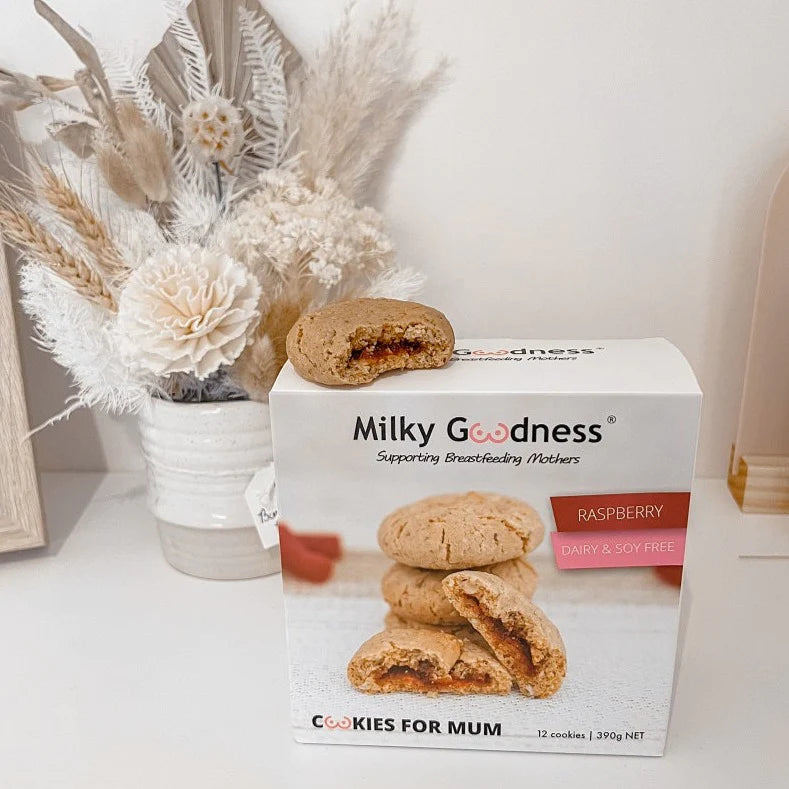 Milky Goodness Raspberry Lactation Cookies