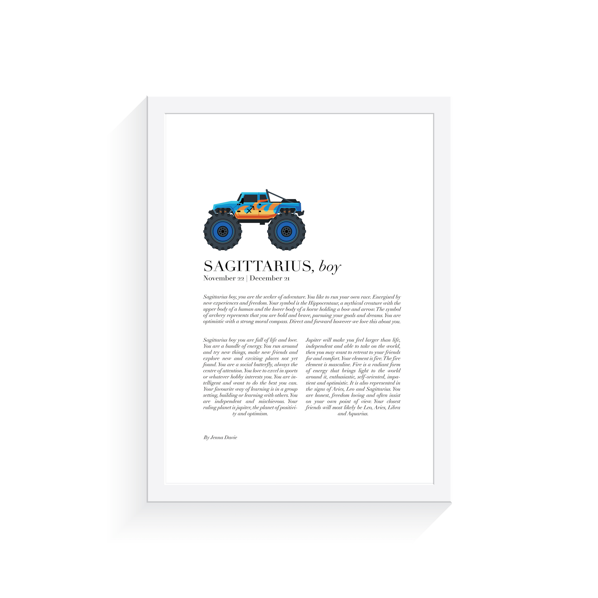 Arty Bub Zodiac Prints Monster Truck