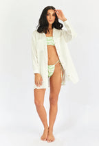 FRANCIA SHIRT DRESS - WHITE