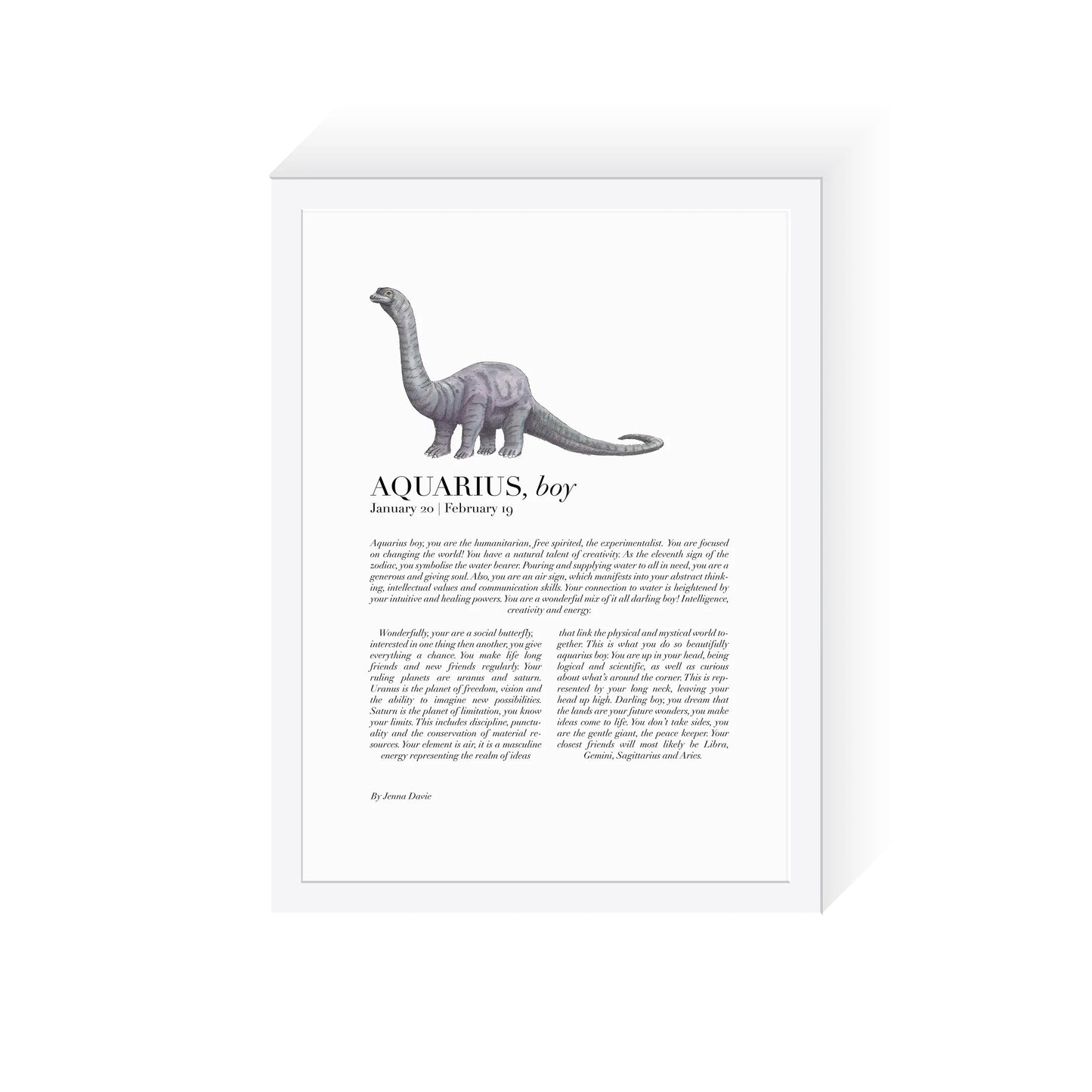 Arty Bub Zodiac Prints Dinosaur