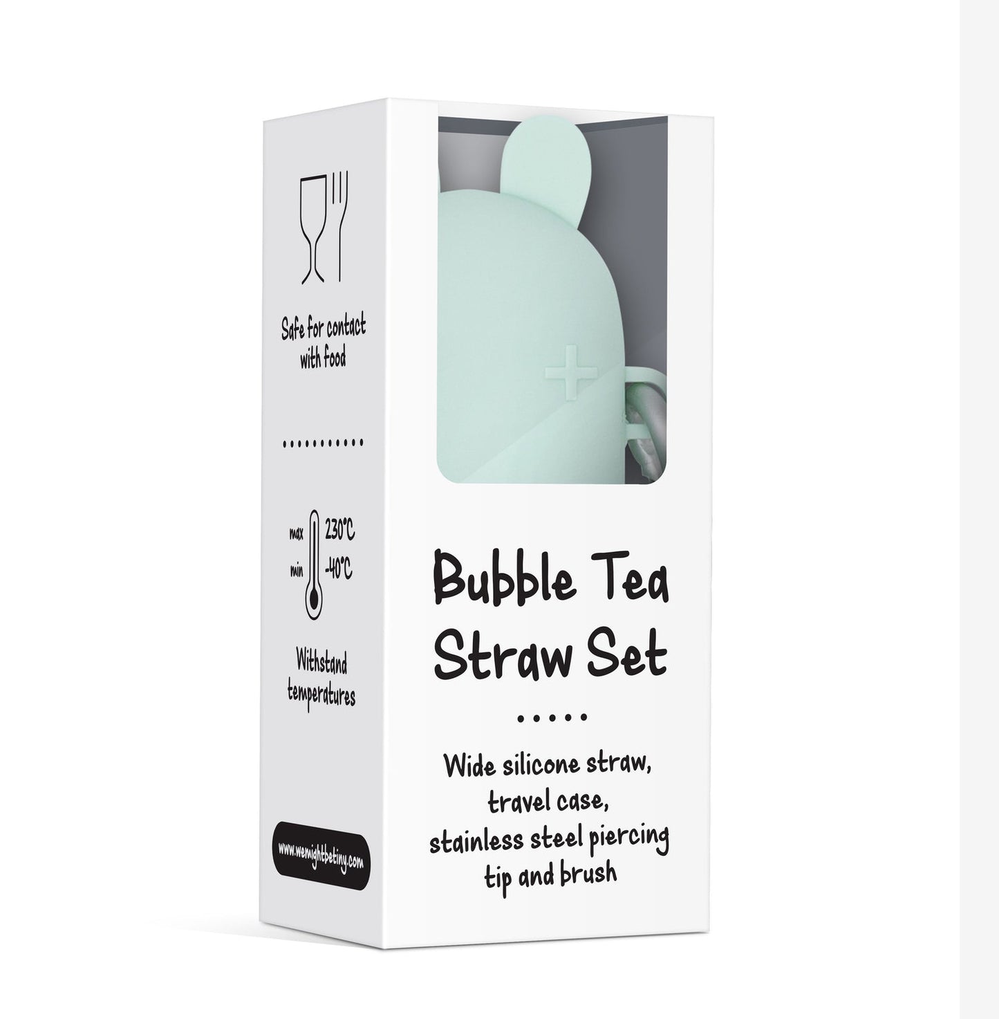 We Might Be Tiny Keepie & Bubble Tea Straw Set - Minty Green
