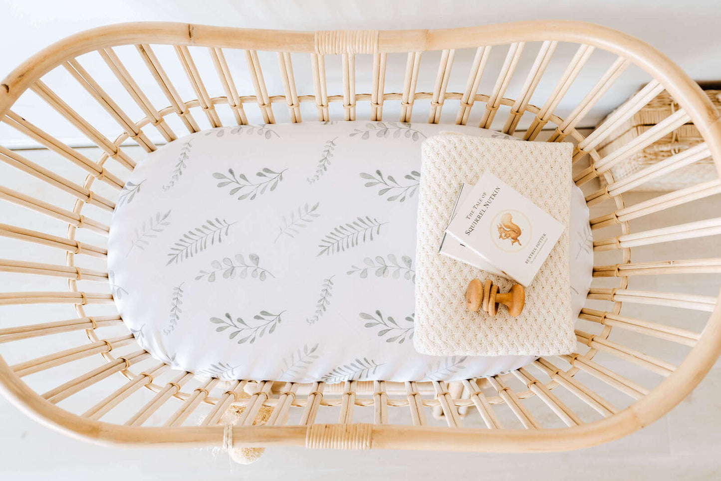 Snuggle Hunny Bassinet Sheet / Change Pad Cover - Wild Fern