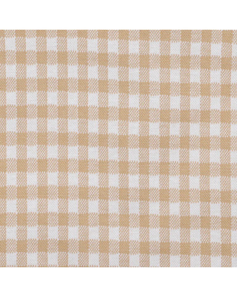 Wheat Gingham LS Romper