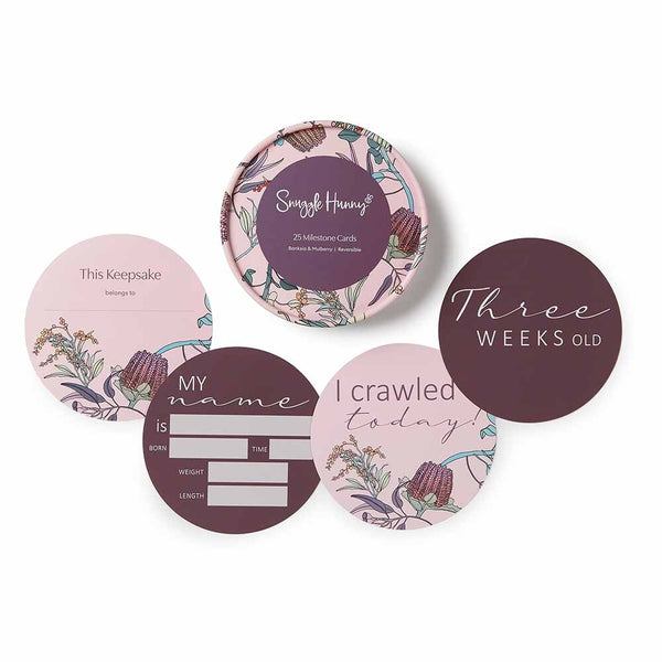 Snuggle Hunny  Milestone Cards - Banksia & Mulberry