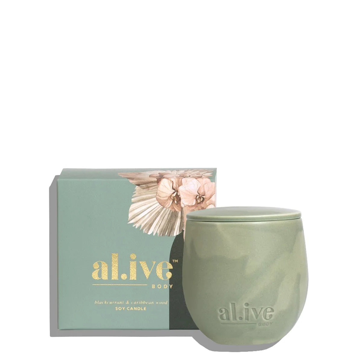 Al.ive Body BLACKCURRANT & CARIBBEAN WOOD SOY CANDLE