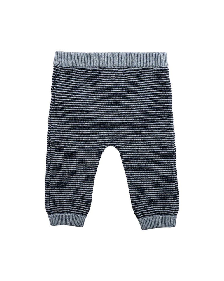 Blue Stripe Knit Pants