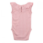 Bebe Dusky Pink Pointelle SS Bodysuit