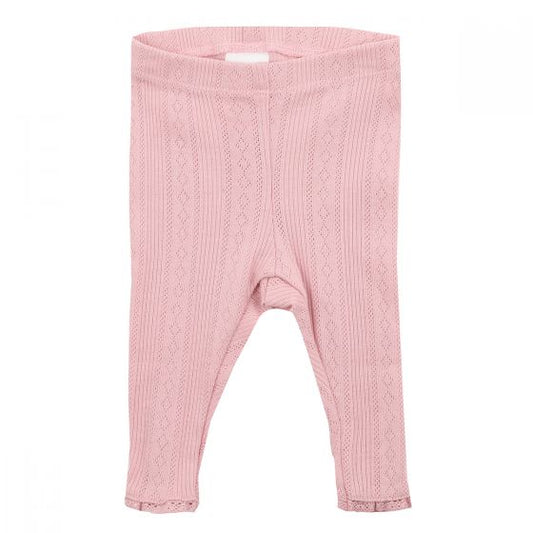 Bebe Dusky Pink Pointelle Leggings