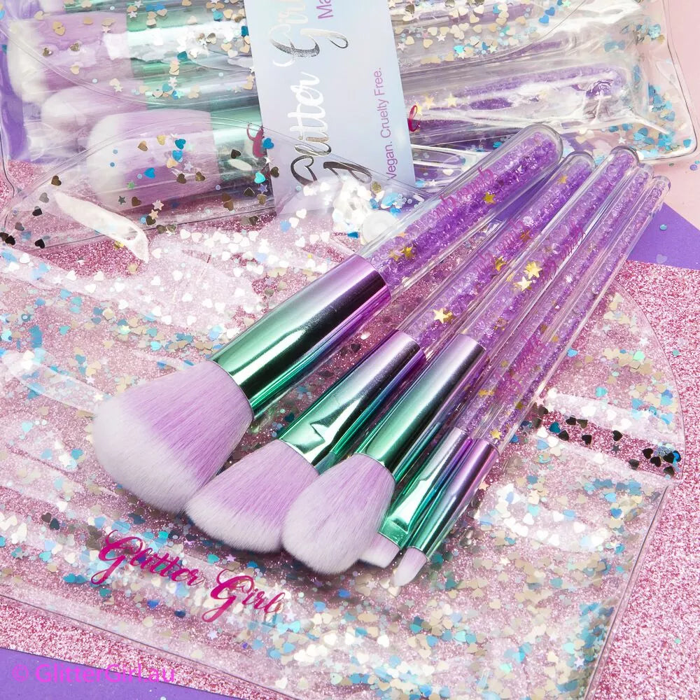 Glitter Girl Unicorn Sparkle Makeup Brush Set