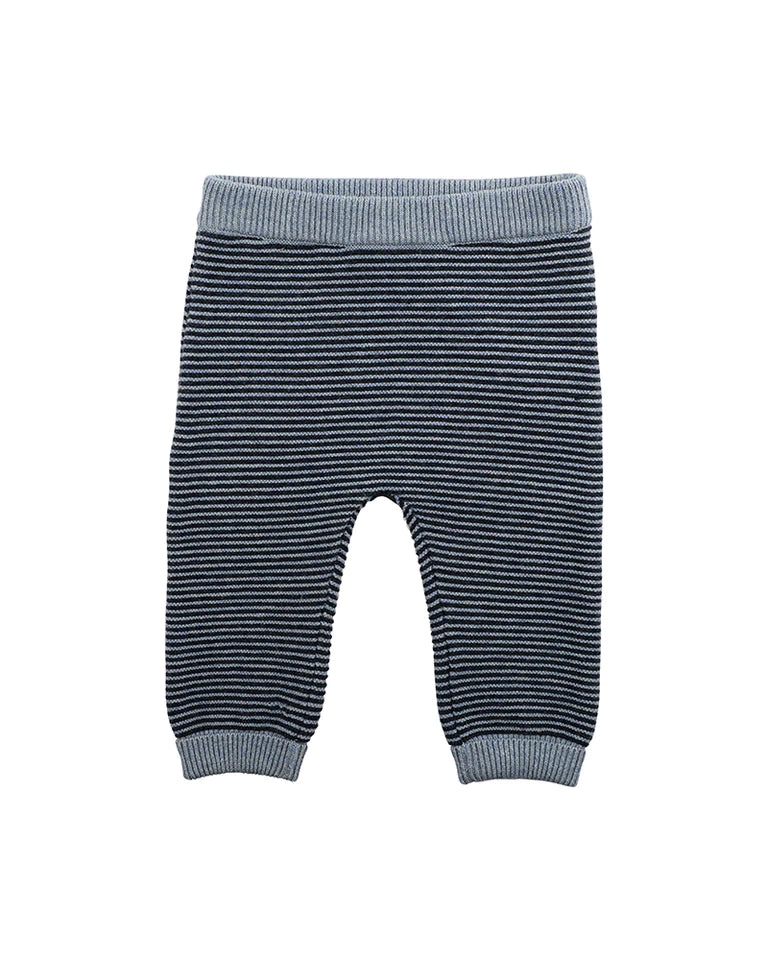 Blue Stripe Knit Pants